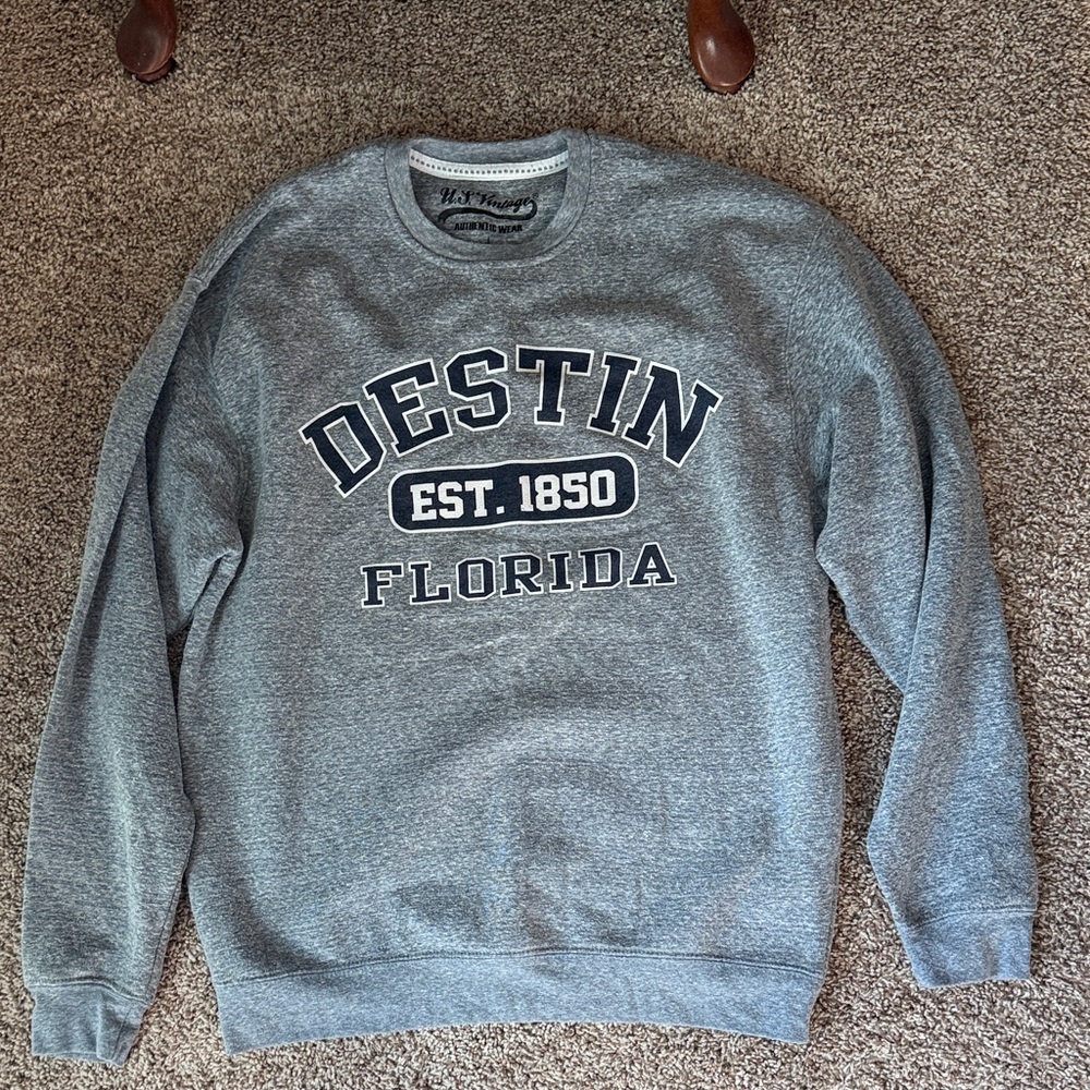 Destin Florida Unisex Gray Crewneck Sweatshirt